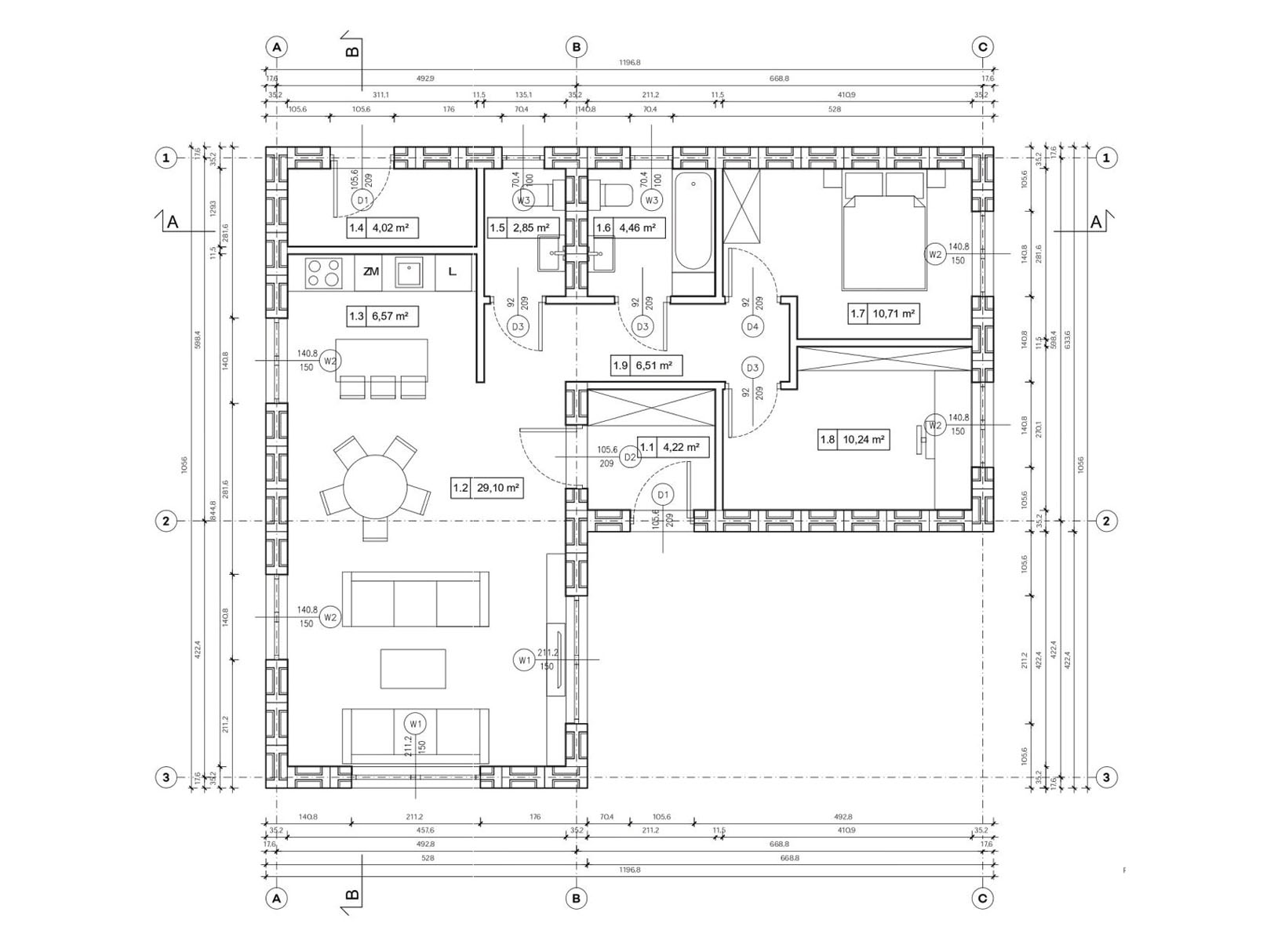 Modular L Floorplan